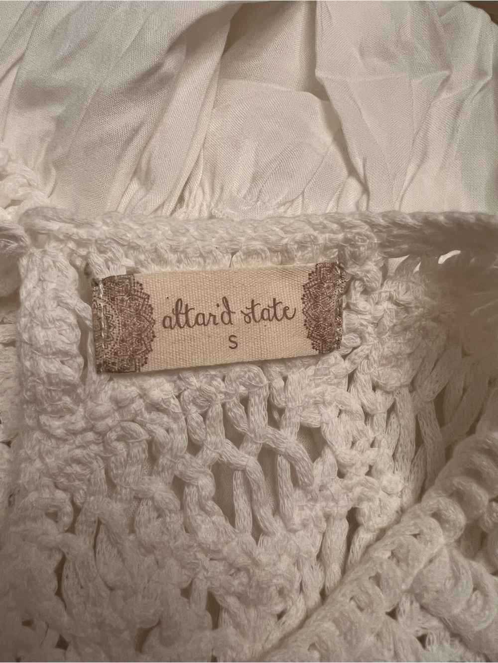 🤍 Altar’d State White Boho Crochet Dress - Small - Picture 6 of 7